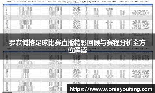 罗森博格足球比赛直播精彩回顾与赛程分析全方位解读